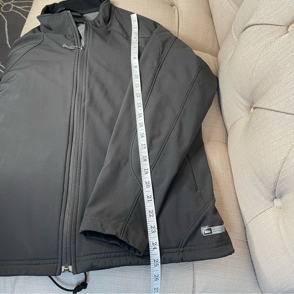 Rei Grey Zip Front Lightweight Fleece lined Jacket Sz XL - Picture 8 of 9
